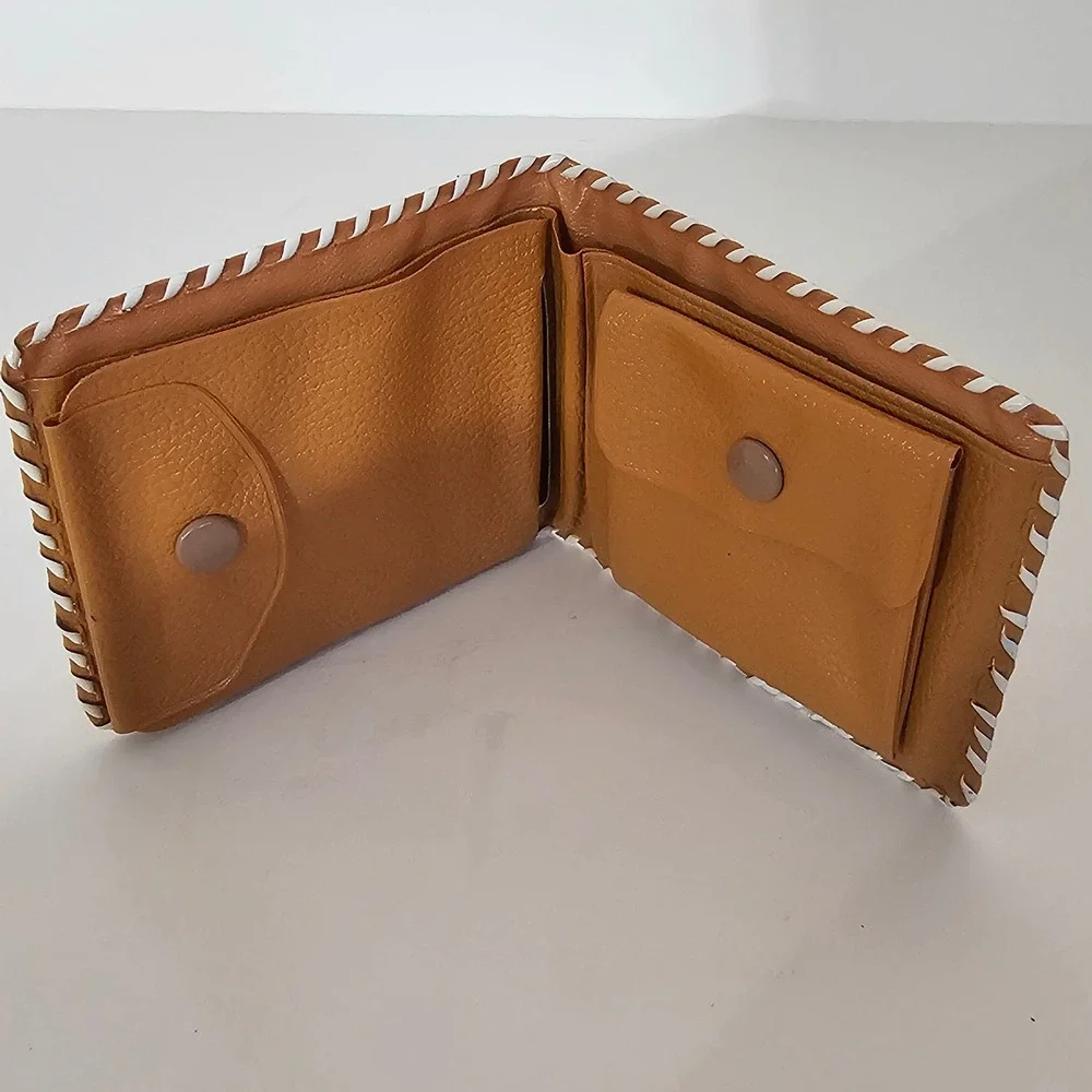 Vintage Marvel The Incredible Hulk Bifold Wallet Tan Whipstitch Retro Superhero